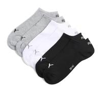 PUMA 6 Paar Unisex Herren Damen Sportsocken Kurzsocken Sneaker Socken, Farbe:Mehrfarbig, Größe:47-49, Artikel:-882 grey/white/black