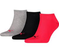 3er Pack PUMA Plain Sneakersocken black/red 35-38