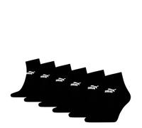 PUMA Unisex Quarter Socken Sneaker knöchelhoch für Damen Herren 6er Pack, Farbe:001 - black, Socken & Strümpfe:39-42