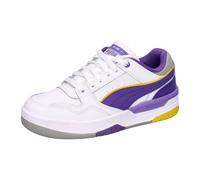 PUMA Unisex Rebound Retro Sneaker, White-Team Violet-Yellow Sizzle, 38 EU