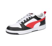 PUMA Rebound V6 Low Unisex Sneaker , Puma White For All Time Red Puma Black, 38.5 EU