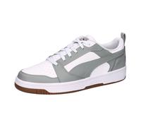 PUMA Rebound V6 Low Unisex Sneaker, Puma Weiß Grau Echo Puma Schwarz, 45 EU