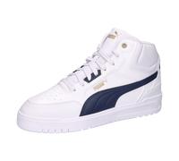Puma Unisex Shuffle Downtown MID Sneaker, White Navy Gold, 44 EU, Puma White Puma Navy Puma Gold, 44.5 EU