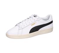 Puma Smash 3.0 L Unisex Sneaker , Puma White Puma Black Puma Gold Frosted Ivory, 37.5 EU