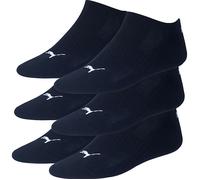 PUMA Unisex Sneakersocken, 3er Pack - Cushioned Sneaker 3P, Logo, einfarbig Blau 39-42