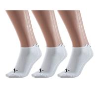 PUMA 6 Paar Unisex Herren Damen Sportsocken Kurzsocken Sneaker Socken, Farbe:Weiß, Größe:47-49, Artikel:-300 white