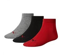 Puma Socken mit elastischem Bündchen im 3er-Pack in Rot, Größe 43/46