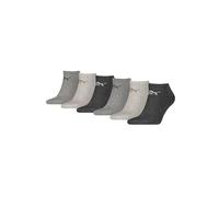 PUMA Unisex Sneaker Socken im Retro Design knöchelhoch für Damen Herren 6er Pack, Farbe:800 - anthraci/l mel grey/m me, Socken & Strümpfe:43-46