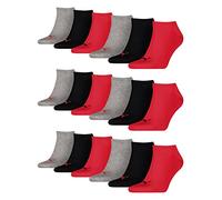 3, 6, 12, 18 Paar PUMA Sneaker Socken Mehrfarbig, 18 Paar (6x 3er Pack), 43-46, -232 black / red