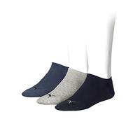 PUMA unisex Sneaker Socken Kurzsocken Sportsocken 261080001 3 Paar, Farbe:Mehrfarbig, Menge:3 Paar (1x 3er Pack), Größe:39-42, Artikel:-532 navy / grey / nightshadow blue