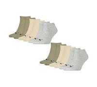 PUMA unisex Sneaker Socken Kurzsocken Sportsocken 6 Paar, Farbe:Mehrfarbig, Menge:6 Paar (2x 3er Pack), Größe:35-38, Artikel:-092 neutral combo