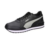 Sneaker PUMA "ST RUNNER V4 L", Damen, Gr. 41, puma schwarz, gray echo, puma weiß, Leder, Schuhe Sneaker, mit weichem Lederobermaterial, mit SOFTFOAM+ Einlegesohle (26780445-41) puma schwarz, gray echo
