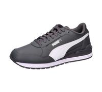 Sneaker PUMA "ST RUNNER V4 L", Damen, Gr. 43, moody gray, puma weiß, Leder, Schuhe Sneaker, mit weichem Lederobermaterial, mit SOFTFOAM+ Einlegesohle (90673047-43) moody gray, puma weiß