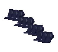PUMA Unisex Sneakersocken, 12er Pack - Cushioned Sneaker 12P, Logo, einfarbig Blau 39-42