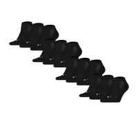 PUMA Unisex Sneakersocken, 12er Pack - Cushioned Sneaker 12P, Logo, einfarbig Schwarz 35-38