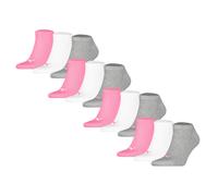 PUMA Unisex Sneakersocken, 12er Pack - Sneaker Plain 12P, Logo, einfarbig 39-42 Rosa/Weiß/Grau