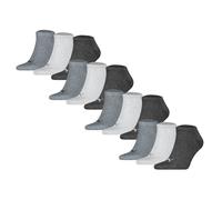 PUMA Unisex Sneakersocken, 12er Pack - Sneaker Plain 12P, Logo, einfarbig Grau 35-38