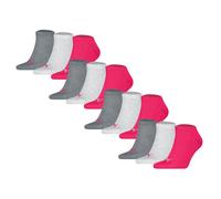 PUMA Unisex Sneakersocken, 12er Pack - Sneaker Plain 12P, Logo, einfarbig Pink/Grau 39-42