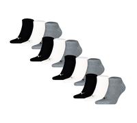 PUMA Unisex Sneakersocken, 12er Pack - Sneaker Plain 12P, Logo, einfarbig Schwarz/Weiß/Grau 35-38