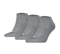 PUMA Unisex Sneakersocken, 3er Pack - Cushioned Sneaker 3P, Logo, einfarbig Grau / 39-42 39-42 Grau