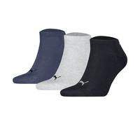 PUMA unisex Sneaker Socken Kurzsocken Sportsocken 3 Paar, Farbe:Mehrfarbig, Menge:3 Paar (1x 3er Pack), Größe:43-46, Artikel:-532 navy/grey/nightshadow blue