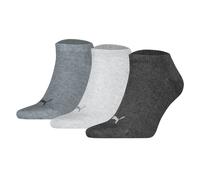 PUMA Unisex Plain Sneaker Sock, Anthraci/l Mel Grey/m Mel Grey-New, 43/46 (3er Pack)
