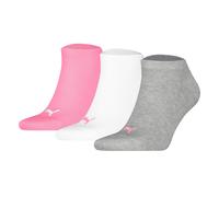 PUMA 3 Paar Unisex Herren Damen Sportsocken Kurzsocken Sneaker Socken, Farbe:Mehrfarbig, Größe:39-42, Artikel:-395 prism pink