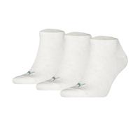 PUMA Unisex Sneakersocken, 3er Pack - Sneaker Plain 3P, Logo, einfarbig Weiß (Oatmeal) 39-42