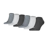 PUMA Unisex Sneakersocken, 6er Pack - Sneaker Plain ECOM 6P, Logo, einfarbig Grau 47-49