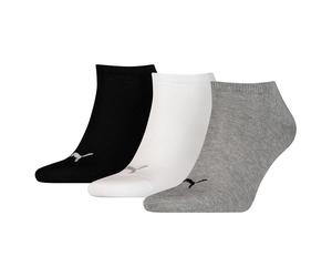 Puma Unisex Sneakersocken für Erwachsene, 3er-Pack (Grau/Weiß/Schwarz) EU 46 - 48