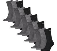 PUMA Unisex Socken, Sportsocken 15 PAAR, Frotteesohle, Regular Crew, Farbwahl Grau Mix / 39-42 39-42 Grau