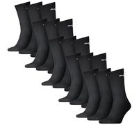 PUMA Unisex Socken, Sportsocken 15 PAAR, Frotteesohle, Regular Crew, Farbwahl Schwarz / 39-42 39-42 Schwarz