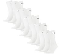 PUMA Unisex Socken, Sportsocken 15 PAAR, Frotteesohle, Regular Crew, Farbwahl Weiß / 39-42 39-42 Weiß
