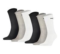 PUMA Unisex Sport-Socken, 6er Pack - Sport Crew Lightweigth, Tennissocken, uni 35-38 Bunt