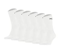 PUMA Unisex Sport-Socken, 6er Pack - Sport Crew Lightweigth, Tennissocken, uni Weiß 35-38