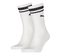PUMA Unisex Sport-Socken, Vorteilspack - Crew Heritage, Pack, Tennis, Frottee-Sohle, Streifen Weiß / 35-38 / 4er Pack (2x2P) 35-38 Weiß