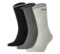 PUMA Unisex Sport-Socken, Vorteilspack - Sport Crew Stripe, Tennissocken, Streifen Grau / 39-42 / 6er Pack (2x3P) 39-42 Grau