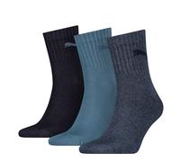 Puma 3P Short Crew Unisex Socks Schwarz/Blau Strl 35/39