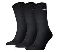 PUMA Unisex Sportsocken, 3 Paar - Tennissocken, Crew Sport Socken, einfarbig Schwarz 47-49