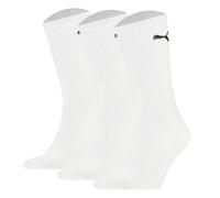 PUMA Unisex Sportsocken, 3 Paar - Tennissocken, Crew Sport Socken, einfarbig Weiß 47-49