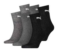 PUMA Unisex Sportsocken, 6 Paar - Short Crew Socks, Tennissocken, einfarbig Grau 47-49