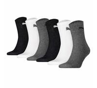 Kurzsocken PUMA "Socken 6er Pack", Damen, Gr. 43-46, bunt (schwarz, weiß, grau), Obermaterial: 78% Baumwolle CO. 18% Polyester PES. 2% Polyamid PA. 2% Elasthan EL., Socken (54093752-43) schwarz, weiß,