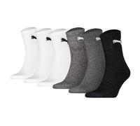 Puma Short Crew Sportsocken 6-Pack 3 weiß / 3 grau mix : 43-46