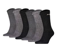PUMA Unisex Sportsocken, 6 Paar - Tennissocken, Crew Sport Socken, einfarbig 39-42 Grau