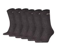 PUMA Unisex Sportsocken, 6 Paar - Tennissocken, Crew Sport Socken, einfarbig 39-42 Grau