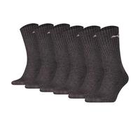 PUMA Unisex Sportsocken, 6 Paar - Tennissocken, Crew Sport Socken, einfarbig Grau 43-46