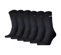 PUMA Unisex Sportsocken, 6 Paar - Tennissocken, Crew Sport Socken, einfarbig Schwarz 43-46