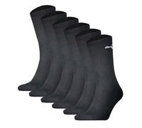 PUMA Unisex Sportsocken, 6er Pack - Sport Crew Socken, ECOM, Logo, einfarbig Schwarz / 39-42 39-42 Schwarz
