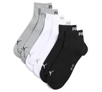 Puma Socken Unisex Quarter Plain 3er-Pack 701230337-882 Grau/Weiß/Schwarz Größe 43-46