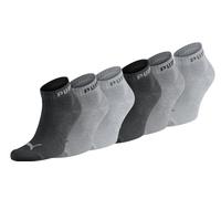 PUMA Unisex Sportsocken Quarter 6er Pack - Statement Edition Größe 35-38, Anthrazite Melange